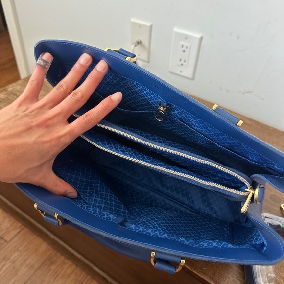 Longchamp blue leather shoulder bag - Picture 4 of 6